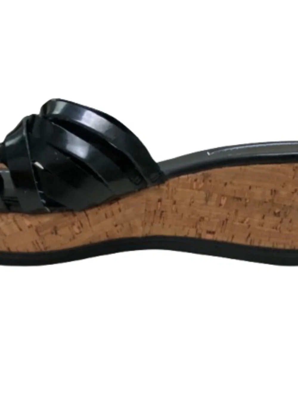 ✨NWOB✨ Donald Pliner Black Patent Leather Cork Wedge Sandals